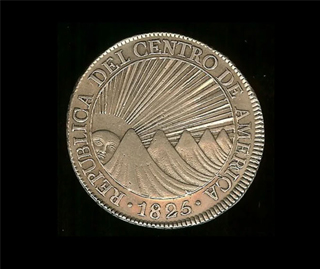 Coin republica del centro de America, 1825. Texican Rare Coin, Tyler, TX