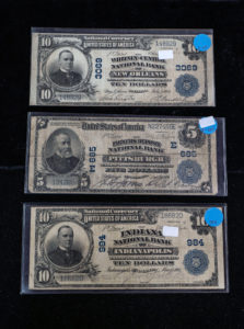 old banknotes, New Orleans, Pitsburg, Indianapois, Texican Rare Coin, Tyler, TX